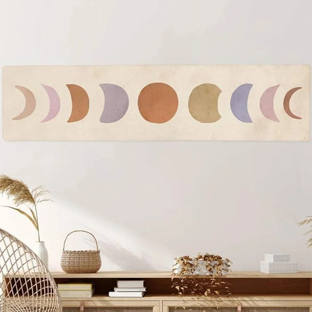 Bohemian Moon Phases Minimalist Dorm Tapestry/Wall Decor Patio/Living Room
